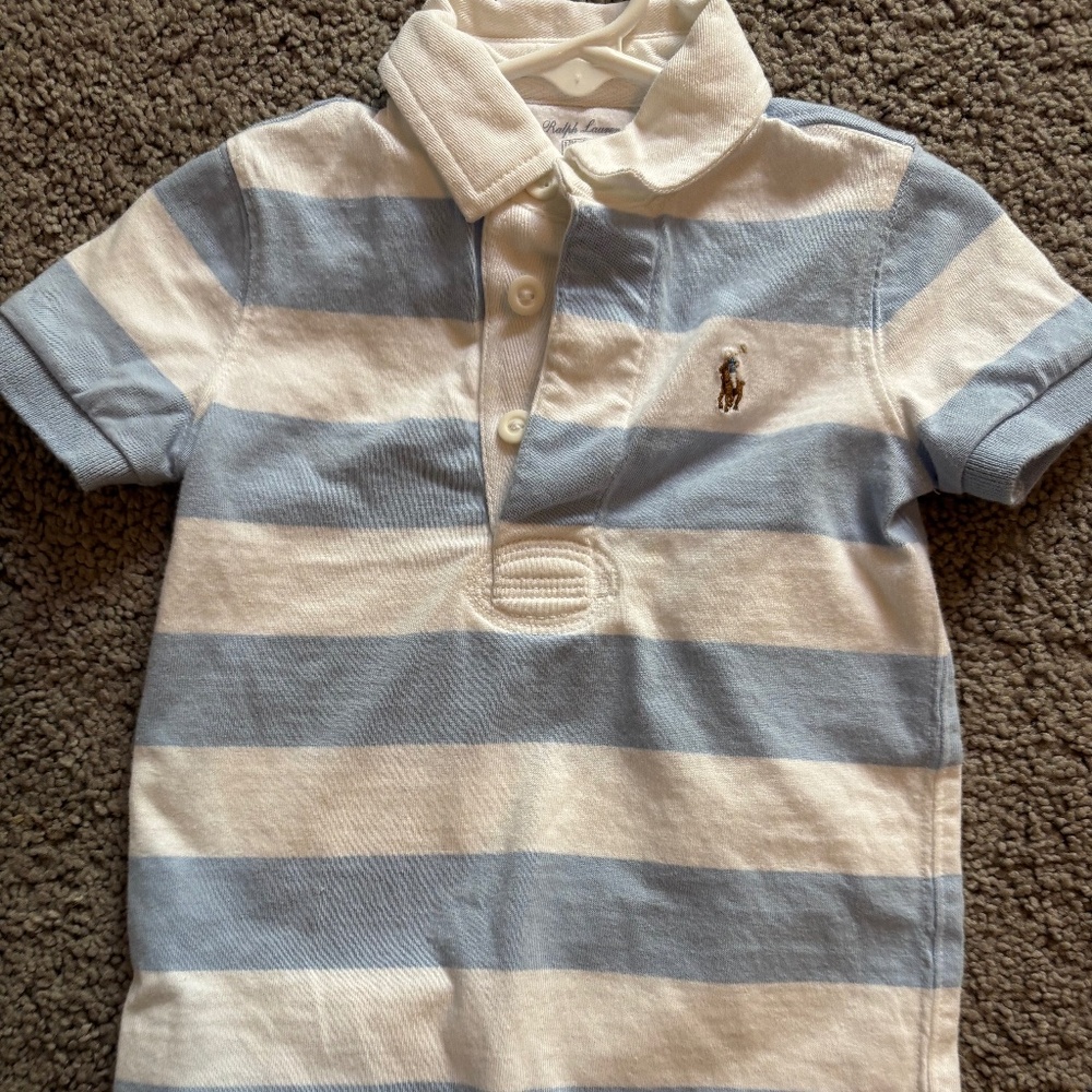 Baby boy polo romper